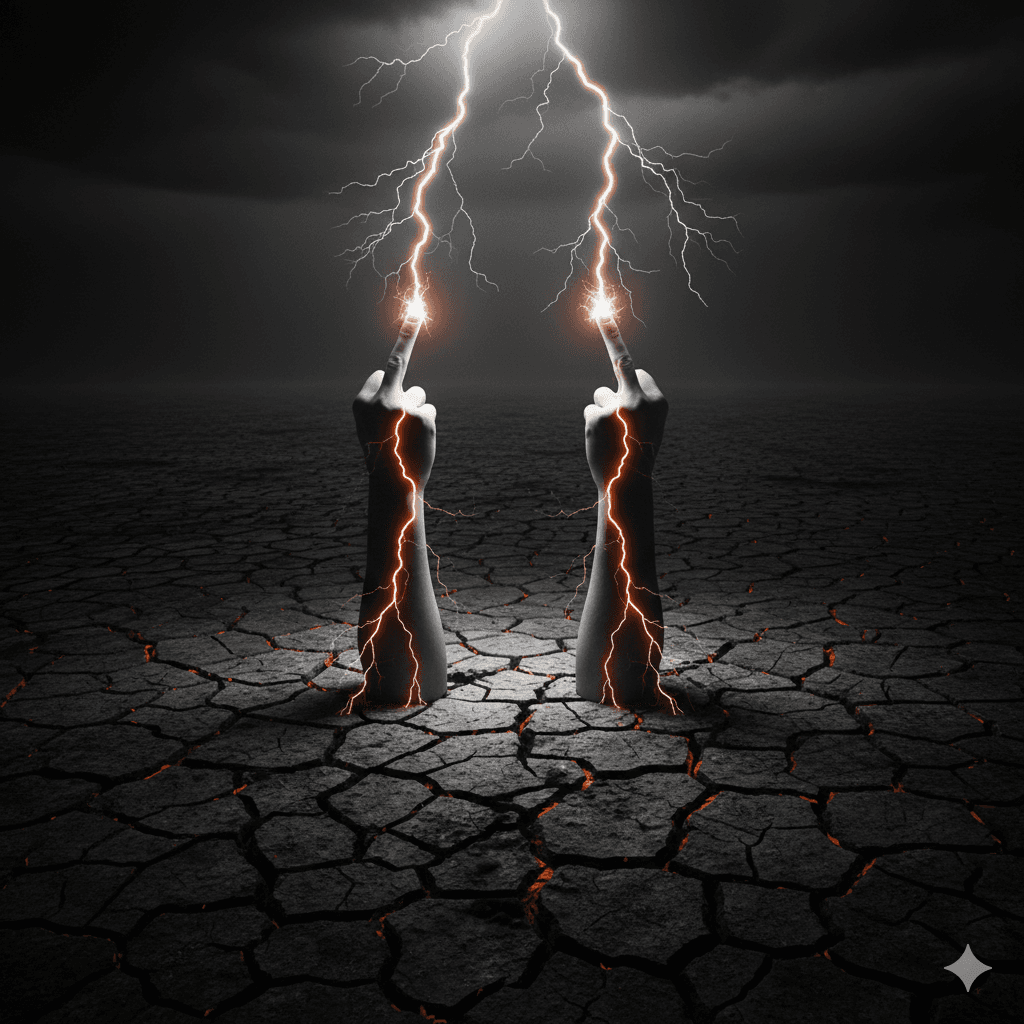 Two Middle Fingers in the Air - MS